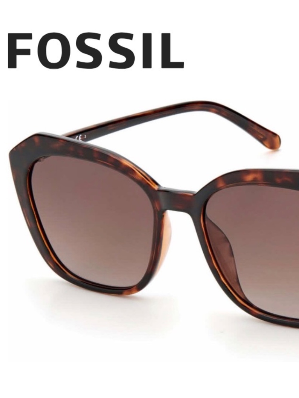 Fossil Women's FOS 3116/S Geometric Tortoiseshell Sunglasses